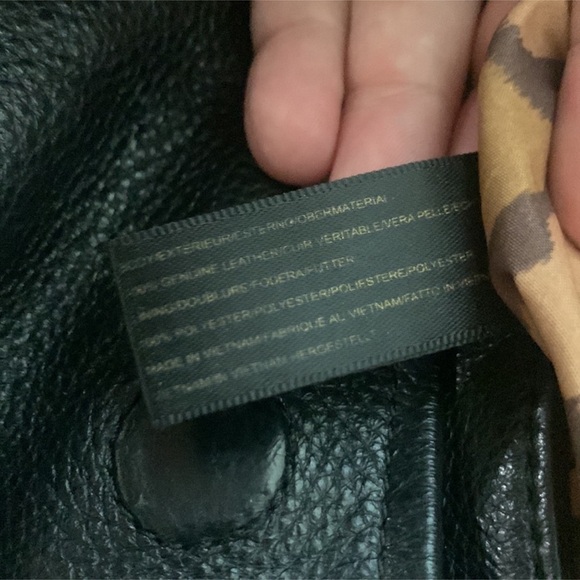 Aimee Kestenberg Black Leather Shoulder Bag with Blue Accent Strap - Picture 15 of 16